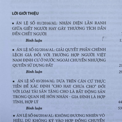  Bình Luận Khoa Học Bản ÁnVà Án Lệ  - Tập 1