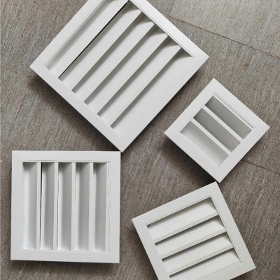 cửa gió louver nan Z 200x200 kèm lưới chắn côn trùng lắp thông gió tránh hắt mưa