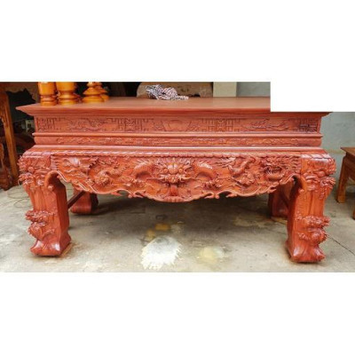 Sập Thờ Tứ Linh Gỗ Hương Đỏ Nam Phi