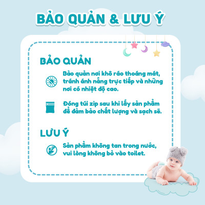 Combo 03 túi Khăn khô đa năng EcoWipes cho bé 600/900G không chất huỳnh quang không mùi không parabens