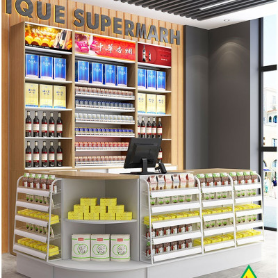 Bàn tính tiền siêu thị , Bàn thu ngân thiết kế tiện lợi QTT404 - Nội thất lắp ráp Viễn Đông Adv