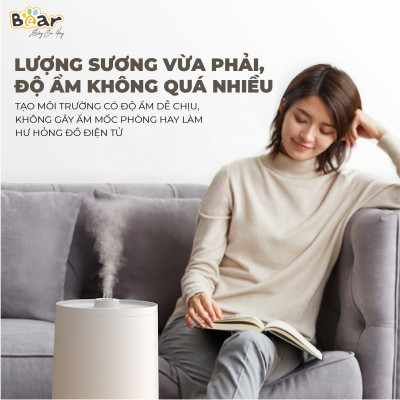 Máy Phun Sương Tạo Ẩm Bear Làm Mát Không Khí, Bộ Lọc Ion Bạc Diệt Khuẩn, Tiết Kiệm Năng Lượng JSQ-C45U1 - Hàng chính hãng