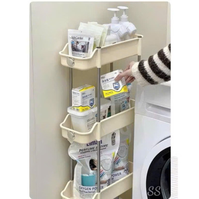 Kệ Nhựa 3 Tầng Để Góc Hẹp, Kệ Để Chai Lọ Có Bánh Xe Siêu Tiện Lợi - HÀNG CHÍNH HÃNG MINIIN