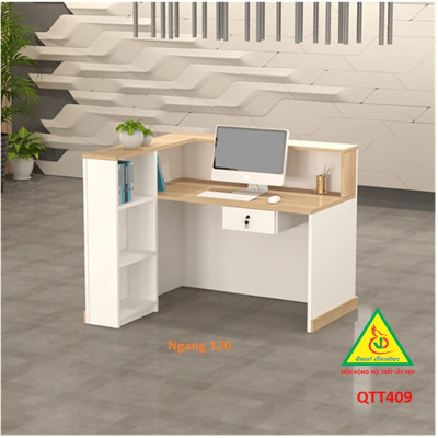 QUẦY LỄ TÂN, QUẦY TIẾP TÂN, QUẦY TÍNH TIỀN, QUẦY THU NGÂN QTT409 - Nội thất lắp ráp Viễn Đông Adv