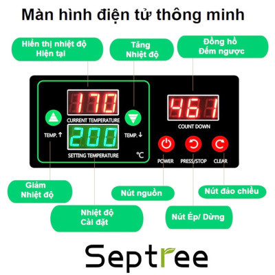 Máy ép dầu ăn thực vật 2 đầu kép đa năng thương hiệu Mỹ cao cấp Septree B02S Plus - Công suất 1900W - Hàng chính hãng
