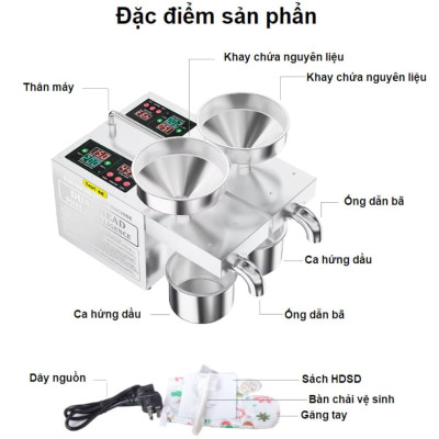 Máy ép dầu ăn thực vật 2 đầu kép đa năng thương hiệu Mỹ cao cấp Septree B02S Plus - Công suất 1900W - Hàng nhập khẩu
