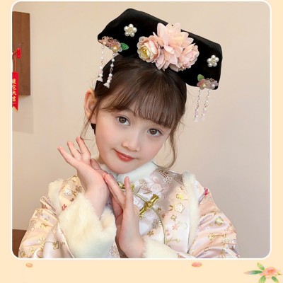 Cài tóc bờm tóc cho bé gái trung hoa hanfu cổ trang hoàn châu cách cách quý phi diện lễ tết noel giáng sinh năm mới xinh