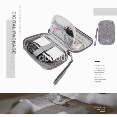 Túi phụ kiện công nghệ đựng pin sạc dự phòng, điện thoại, cáp sạc usb, tai nghe có quai cầm - Hàng chính hãng dododios