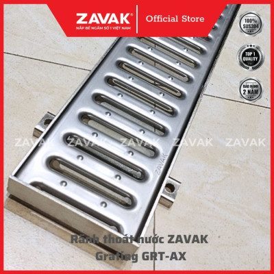 Rãnh Thoát Nước Inox 304 ZAVAK Grating GRT-AX157 inox 304 (modun 1.2m)