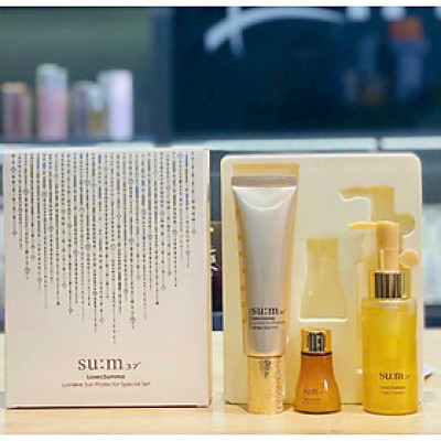 Set Kem chống nắng tinh chất vàng Su:m37 Losec summa Lumiere Sun Protector SPF50+/PA++++