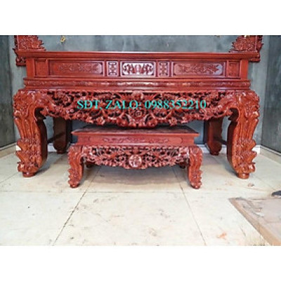 Bộ sập thờ gỗ hương đỏ.