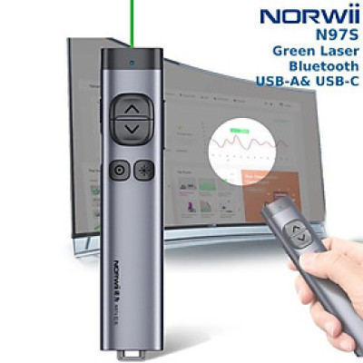 Bút trình chiếu NORWii N97S kĩ thuật số LASER màu Xanh/Đỏ chuyên dùng cho màn hình LED/TV và màn chiếu. Hàng Chính Hãng.