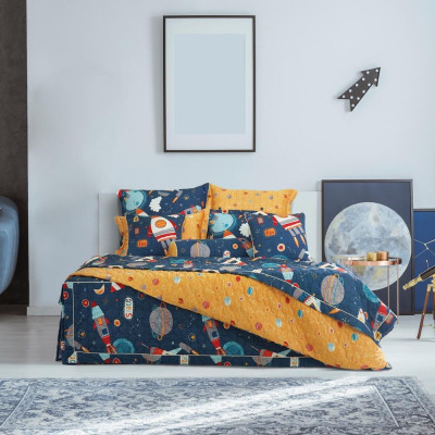 Bộ ga chun chần bốn mùa Everon EPM22072 ( 01 Ga chun chần + 01 Chăn bốn mùa 200x220 + 02 Vỏ gối 45x65)