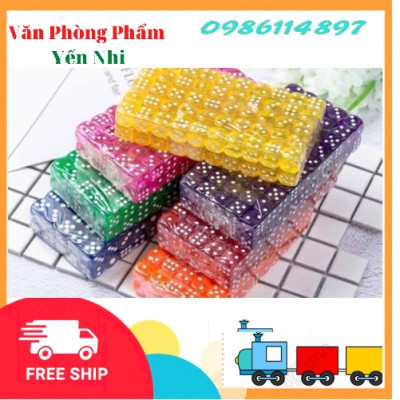 Xúc xắc xí ngầu nhựa 1,6cm chọn mầu