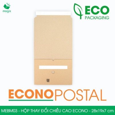 MEBM03 - 28x19x7 cm - 20 hộp carton thay đổi chiều cao siêu tiết kiệm - Hộp đóng sách, hộp gói hàng