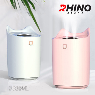 Máy phun sương tạo ẩm cỡ lớn Rhino H802 3000ml, 2 lõi phun, tích hợp đèn 7 màu, dung tích lớn cho không gian rộng - Hàng chính hãng