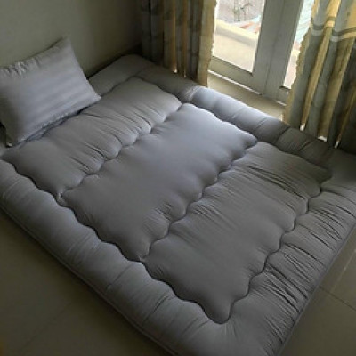 Nệm Bông Trải Sàn Xuất Nhật, Kích thước 1mx2m,1m4x2m, 1m6x2m, 1m8x2m, Màu xám trắng