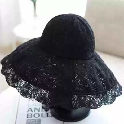 Nón rộng vành nữ, mũ vành rộng tiểu thư gấp gọn chất liệu ren thời trang mới dona250705