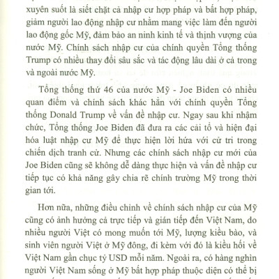 Vấn Đề Nhập Cư Ở Mỹ Hiện Nay - Thực Trạng Và Tác Động (Sách chuyên khảo)