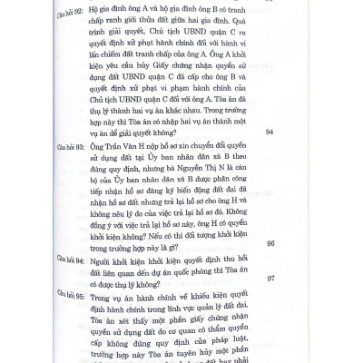 100 câu hỏi giải quyết tranh chấp về đất đai tại Tòa án