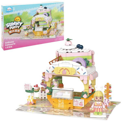 Đồ Chơi Lắp Ráp Mô Hình Cửa Hàng Bánh Sunny Puffy Softness Patisserie- Jaki JK2122 (283 Mảnh Ghép)