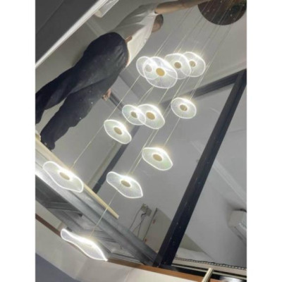 Ảnh thật 200% - Đèn thả thông tầng KATANA cánh lá sen phong thái sang trọng, hiện đại, độc đáo, đèn tô điểm hiện đại DT