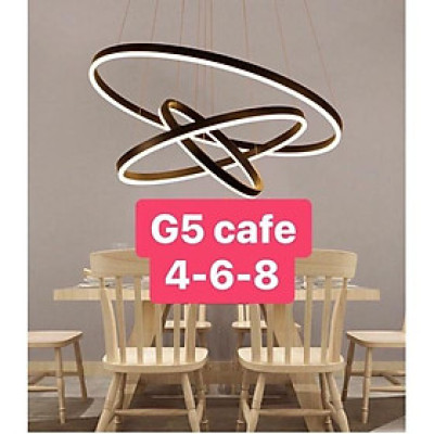 Đèn thả 3 vòng 40-60-80 mầu vàng và cafe DT