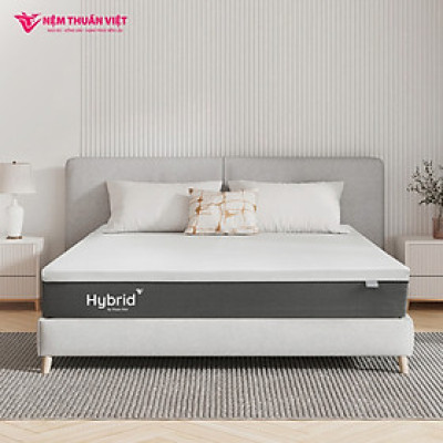 Nệm Foam Latex Thuần Việt Hybrid 20cm - Kết Cấu Đa Tầng, Nâng Đỡ Êm Ái, Bảo Vệ Cột Sống Khỏe, Công Nghệ Trà Xanh Kháng Khuẩn, Khử Mùi