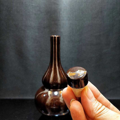 Nậm Rượu 500ML gốm men sứ cao cấp mẫu Hồ Lô cao màu nâu bóng - Nậm Đựng Rượu chất lượng đảm bảo (L1)