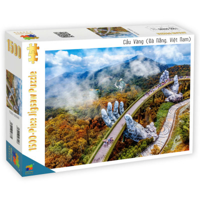 Cầu Vàng (Đà Nẵng, Việt Nam) - Bộ Tranh Ghép Hình Minh Châu 1500 Mảnh Kích Thước 60x80cm