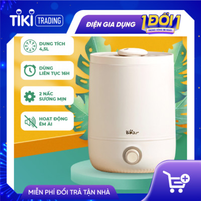 Máy Phun Sương Tạo Ẩm Bear Làm Mát Không Khí, Bộ Lọc Ion Bạc Diệt Khuẩn, Tiết Kiệm Năng Lượng JSQ-C45U1 - Hàng chính hãng