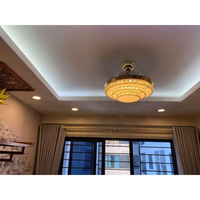 Đèn quạt trần LOSWE kiểu dáng sang trọng, động cơ đồng nguyên khối chạy siêu êm, siêu mát 