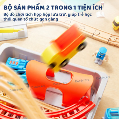 Bộ lắp ráp mô hình, khối xây dựng đường tàu hỏa Mideer Train Track Building Blocks - Urban Adventure