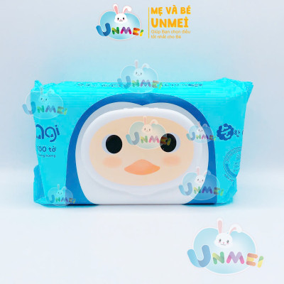 Khăn ướt Agi không mùi 100 tờ (màu ngẫu nhiên)