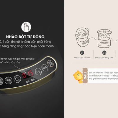 Máy Trộn Bột Ủ Bột Lên Men Tự Động BEAR HMJ-A70C1 Chống Dính Bột Dung Tích 7 Lít Công Suất 250 W - Bản Nội Địa