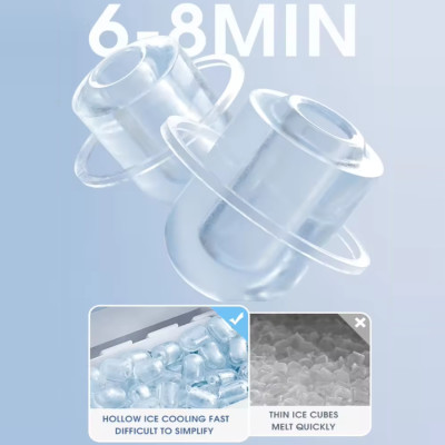 Máy làm đá viên siêu tốc, chỉ trong 6 phút thương hiệu Nga cao cấp DSP KD8001 - Hàng Nhập Khẩu