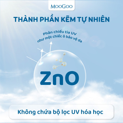 Kem chống n.ắ.ng vật lý cho bé, da nhạy cảm, viêm da cơ địa SPF 40 kẽm tự nhiên