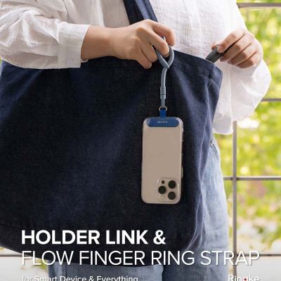 Dây đeo điện thoại RINGKE Holder Link Flow Finger Ring Strap - Hàng Chính Hãng