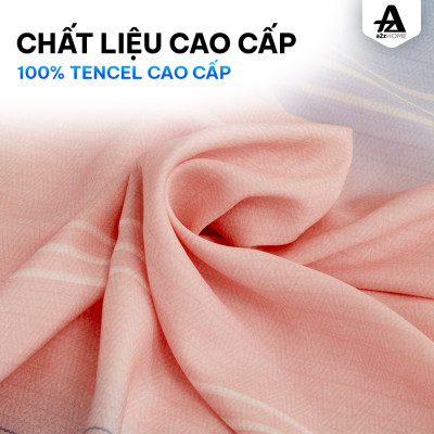 Bộ Ga Giường 4 Món Classic Stripes Mềm Mại, 100% Tencel Cao Cấp A2Z Home