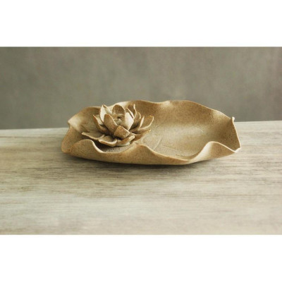 Đĩa đốt trầm đắp sen nổi DDT44