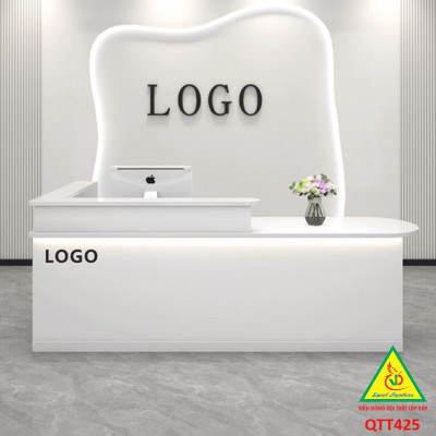 QUẦY LỄ TÂN, QUẦY TIẾP TÂN, QUẦY TÍNH TIỀN, QUẦY THU NGÂN QTT425 ( BÀN KHÔNG ĐÈN)- Nội thất lắp ráp Viễn Đông Adv