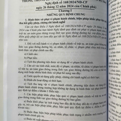 Xử phạt vi phạm hành chính về trật tự, an toàn giao thông trong lĩnh vực giao thông đường bộ