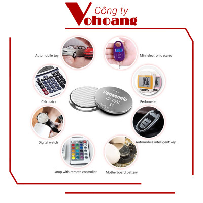 Vỉ 5 Viên Pin CR2032 Panasonic ( CR-2032/5BE x 1 Vỉ ) Lithium 3 V