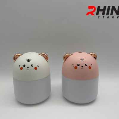 Máy phun sương tạo ẩm Rhino H903 dung tích 250ml, nhỏ gọn, không gây tiếng ồn, tích hợp đèn ngủ RGB nhiều màu - Hàng chính hãng
