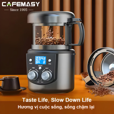 Máy rang hạt cà phê công nghệ gia nhiệt không khí chuyên nghiệp Cafemasy CCR-305D cao cấp - Hàng Chính Hãng