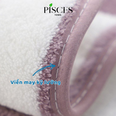 Khăn Mặt PISCES TOWEL 35x75cm Họa Tiết Sọc Cotton Mềm Mại, Khăn Spa Yoga Gym Thể Thao Thấm Hút Mồ Hôi