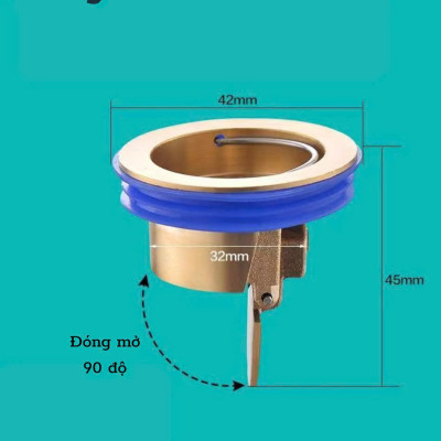 Bộ 2 Nắp Đậy Cống Thoát Nước Bằng Đồng – Giải Pháp Ngăn Mùi Hôi, Côn Trùng Xâm Nhập Loại Tốt