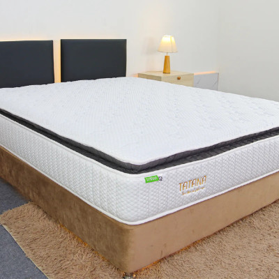 Nệm lò xo túi  cao cấp Hana Cool Plus Tatana, Thiết kế sang trọng, khung lò xo vững chắc, êm ái độ đàn hồi cao - Độ dày 30cm