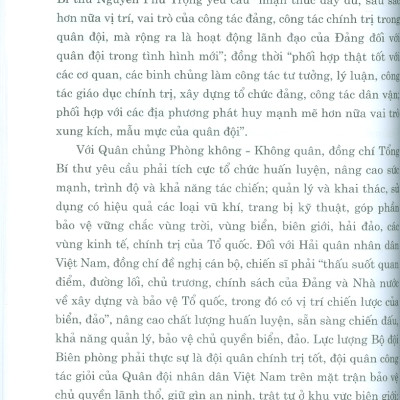 MỘT SỐ VẤN ĐỀ VỀ ĐƯỜNG LỐI QUÂN SỰ, CHIẾN LƯỢC QUỐC PHÒNG TRONG SỰ NGHIỆP XÂY DỰNG VÀ BẢO VỆ TỔ QUỐC VIỆT NAM XÃ HỘI CHỦ NGHĨA THỜI KỲ MỚI - Nguyễn Phú Trọng - NXB Chính trị quốc gia sự thật