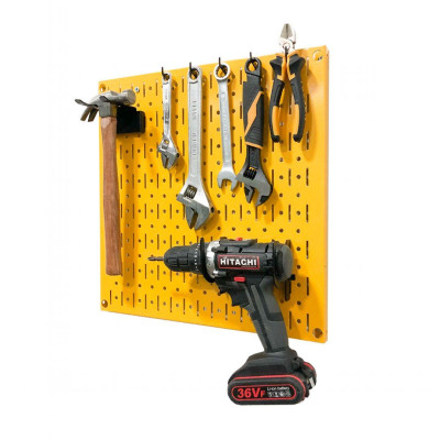 Bảng treo dụng cụ SMLIFE Pegboard cơ khí SQ – Vàng